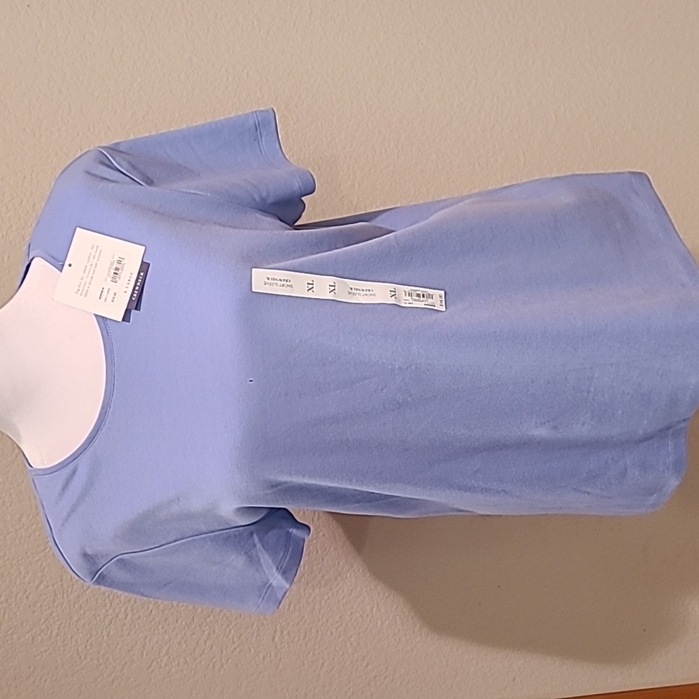 Croft&Barrow Women's Cornflower Blue Tee Size XL New